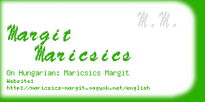 margit maricsics business card